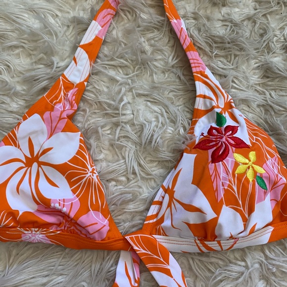 NO BOUNDARIES KIDS girls floral tropical bikini size medium gold condition! - Picture 5 of 13